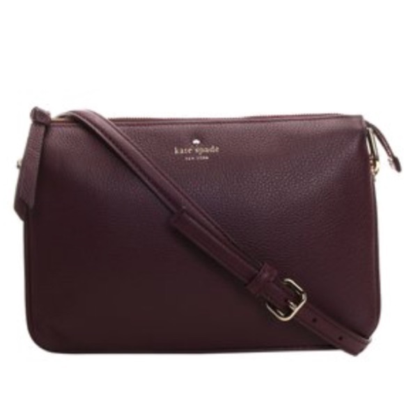 Kate Spade BRAND NEW Purple Leather Crossbody Bag - Picture 1 of 6